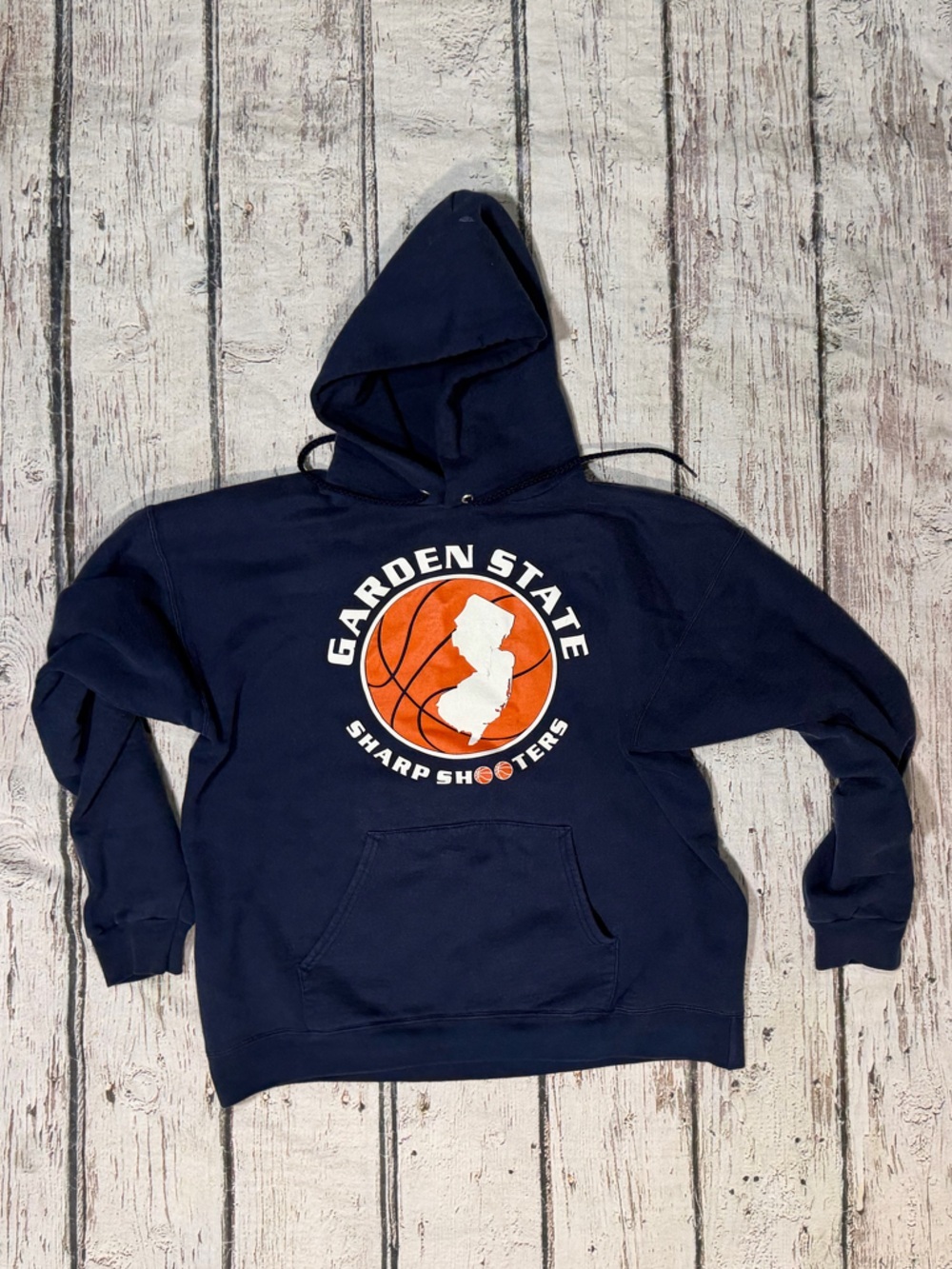 Vintage 90s Garden State Sharp Shooters New Jersey Hoodie Sweatshirt